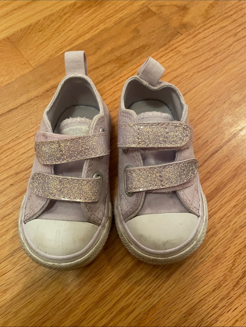 Converse Kids Glitter Strap Sneakers - Light Pink